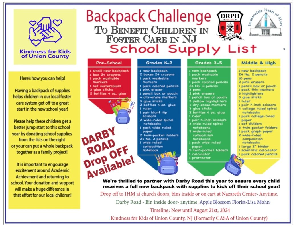 2024 Backpack Challenge flyer